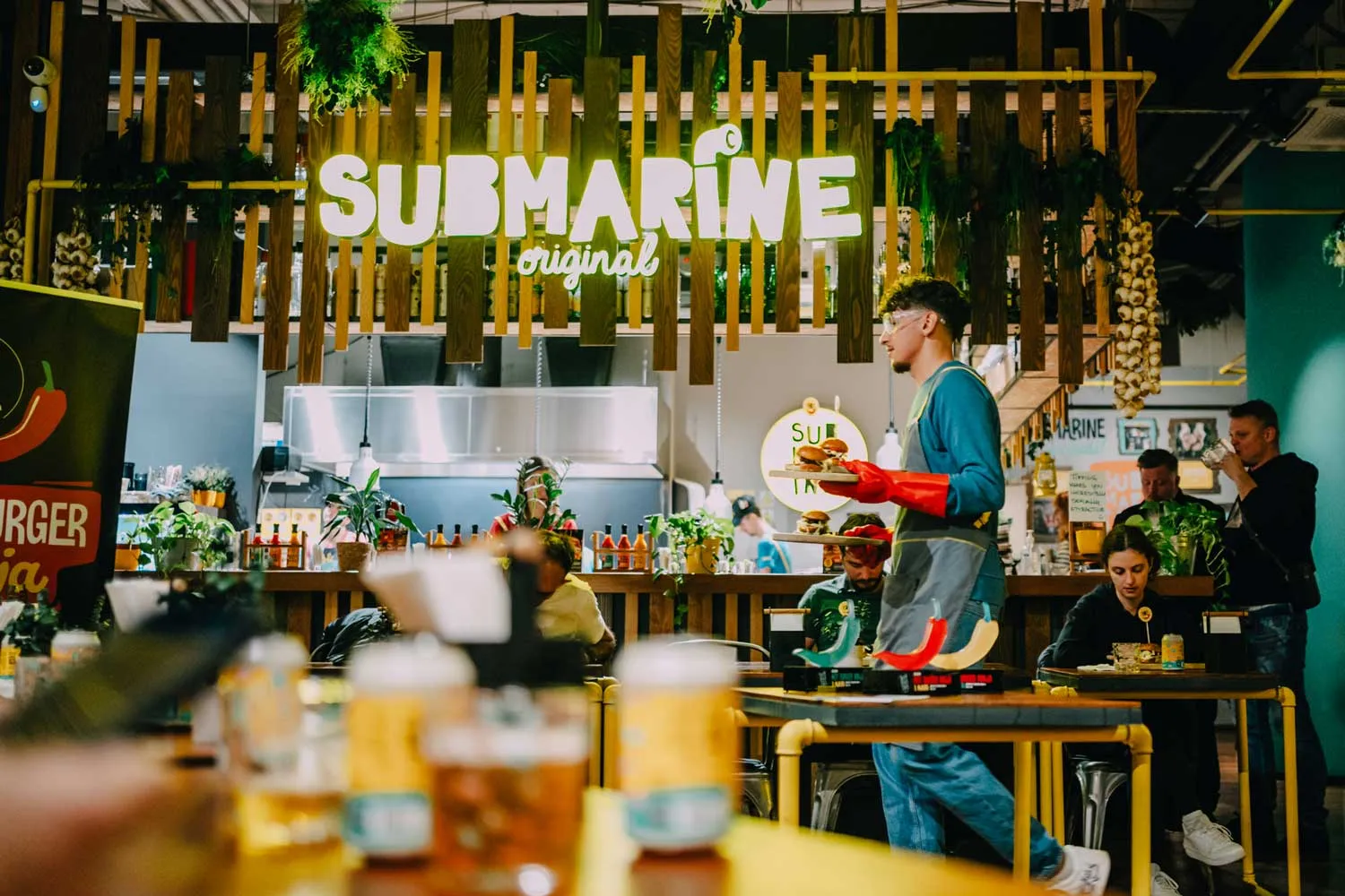 Submarine Burger interior