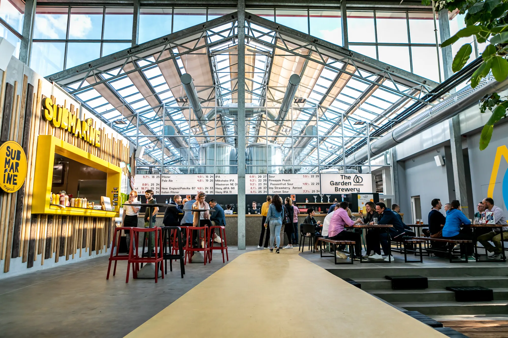 The Garden Brewery interior