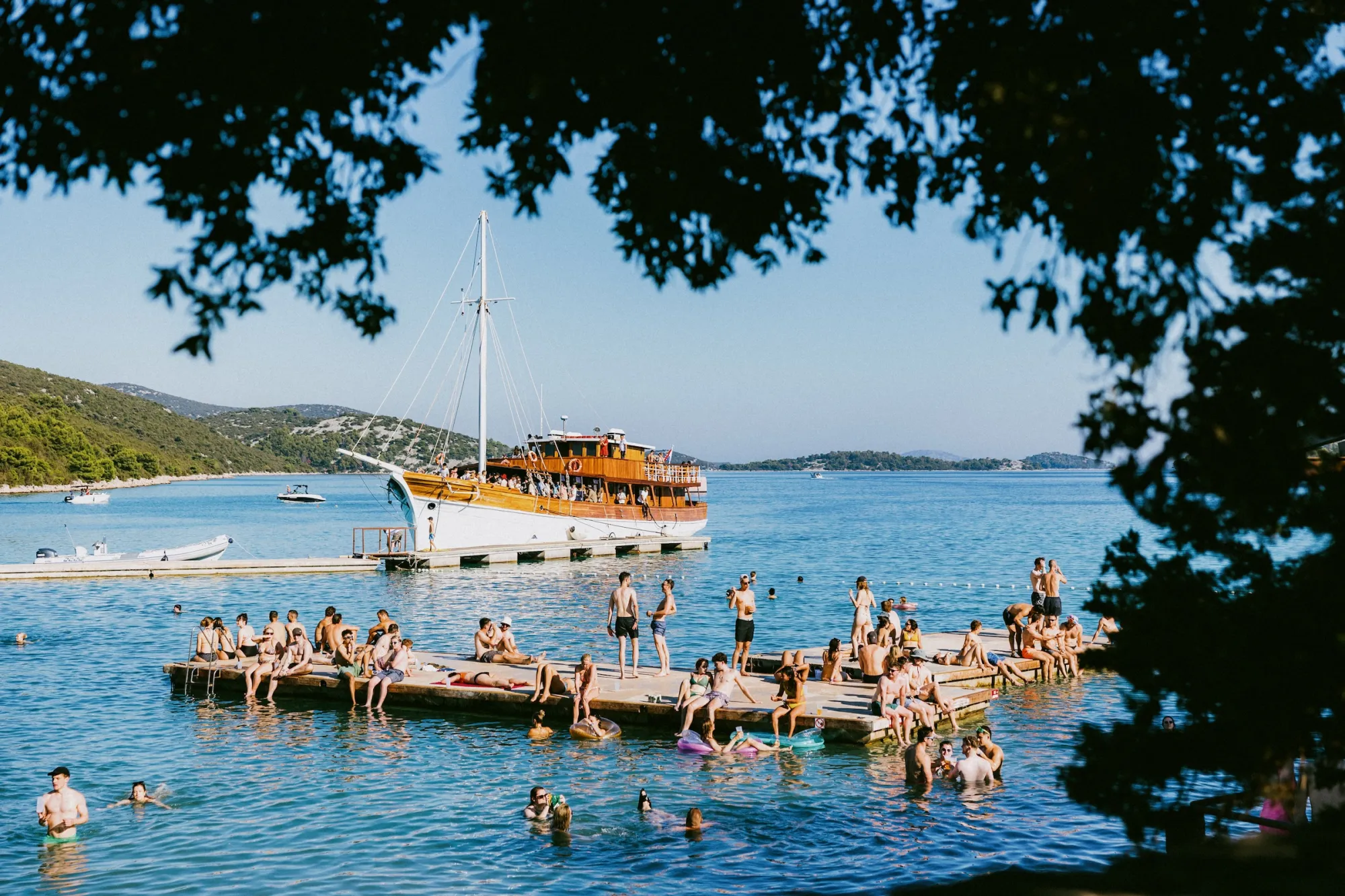 Sea swimming at The Garden Tisno