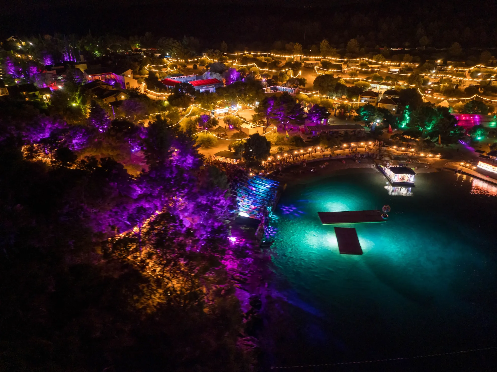 Aerial night view of The Garden Tisno